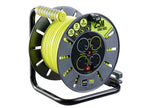PRO-XT Open Cable Reel 240V 13A 4-Socket 25m
