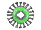 X-LOCK Conical Wire Brush 115mm M14x2, 0.50mm Stainless Steel Wire              