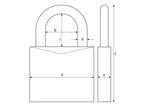 90RK/50mm TITALIUM™ Padlock Closed Shackle Keyed Alike 2745