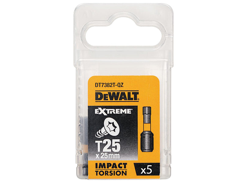 Impact Torsion Bits TX25 x 25mm (Pack 5)                                        