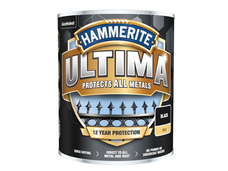 Ultima Metal Paint Matt Black 750ml                                             