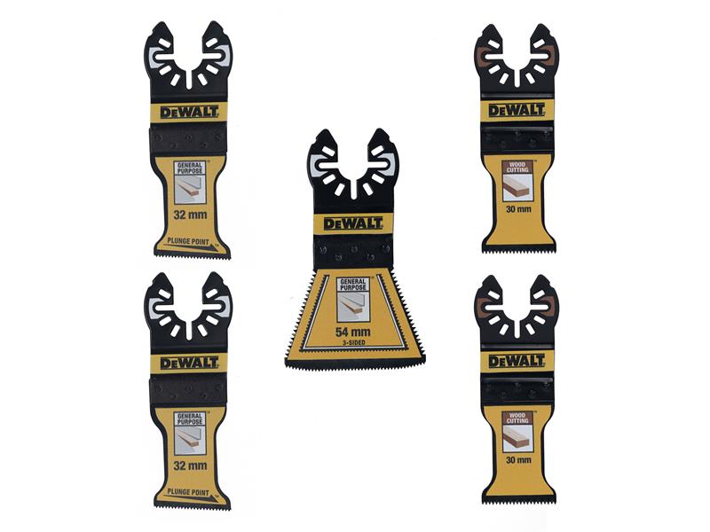 DT20777 Mixed Multitool Blade Set, 5 Piece                                      