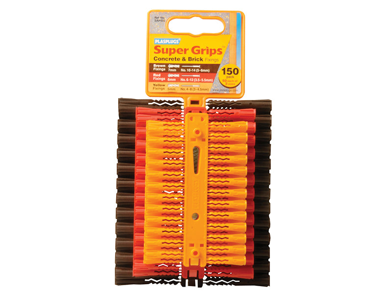 SYP 501 Solid Wall Super Grips™ Fixings Yellow (100)