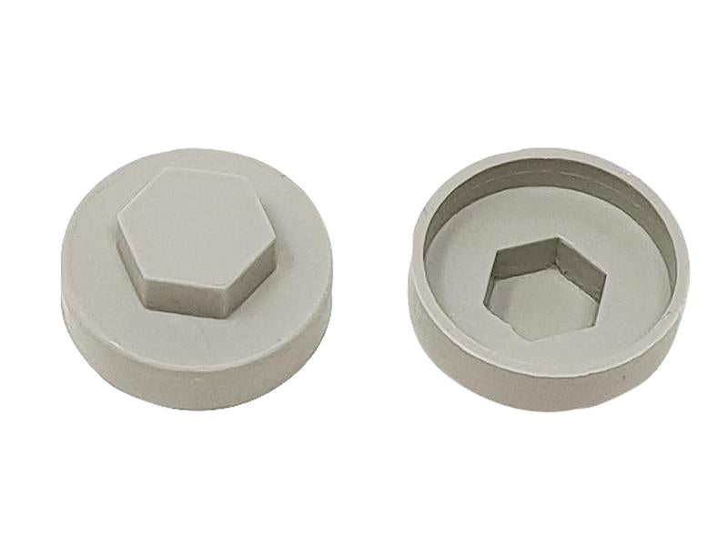 TechFast Cover Cap Goosewing Grey 19mm (Pack 100)                               