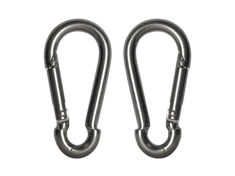 Fire Brigade Snap Hook Stainless Steel 6mm (Pack 2)                             