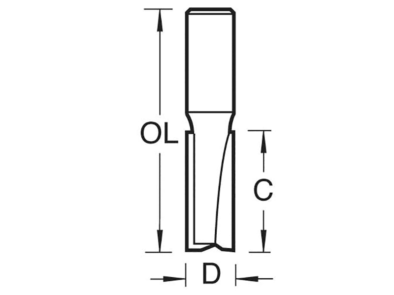 4/66 x 1/2 TCT Two Flute Router Cutter 22 x 25mm