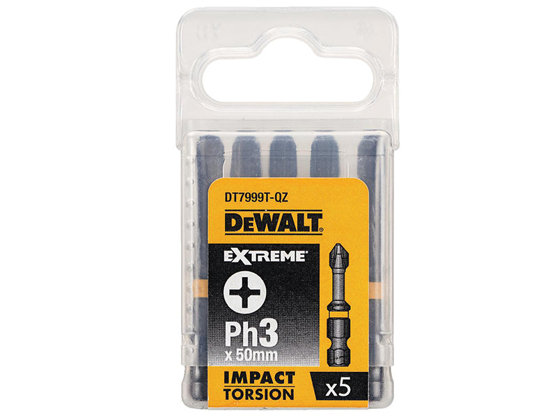 Impact Torsion Bits PH3 50mm (Pack 5)                                           