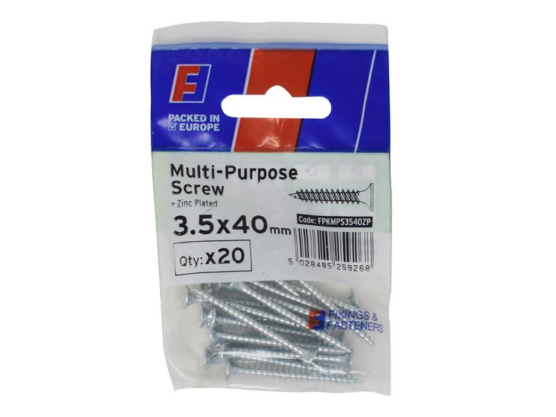 Multi-Purpose Pozi Screw CSK ST ZP 5.0 x 90mm ForgePack 10