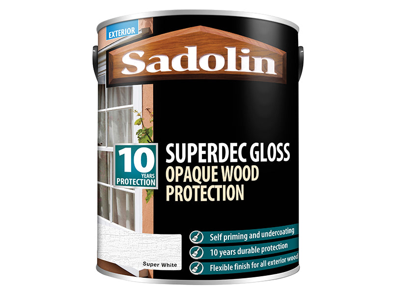 Superdec Opaque Wood Protection Black Gloss 5 litre