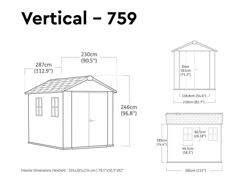 Newton Plus Shed 7.5 x 9ft                                                      
