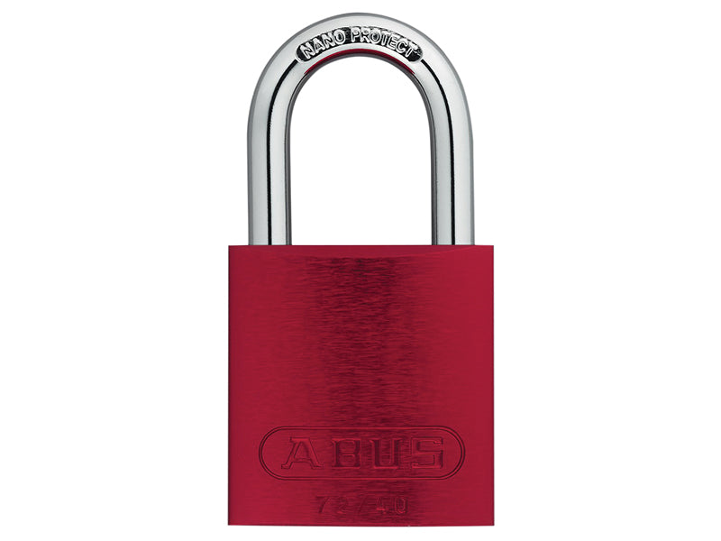 72/40mm Aluminium Padlock Red Keyed Alike TT02162                               