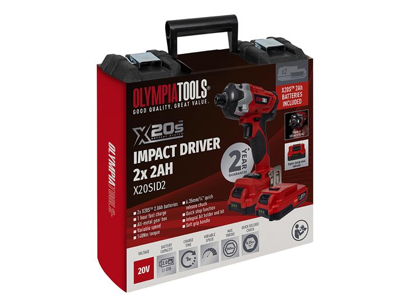 X20S™ Impact Driver 20V 2 x 2.0Ah Li-ion