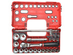 1/2in Drive 12-Point Detection Box Socket Set, 22 Piece                         