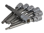 3/8in Drive Extra Long Spline Socket Bit Set, 7 Piece                           