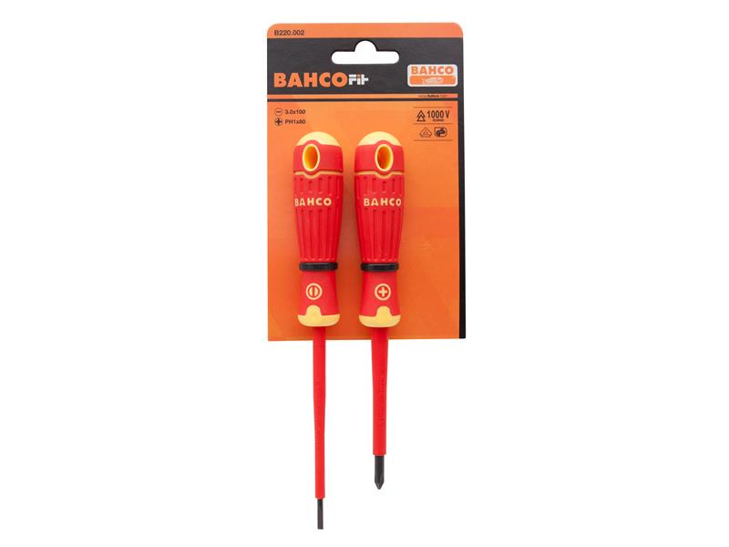 B220.002 BAHCOFIT Insulated Screwdriver Set, 2 Piece                            