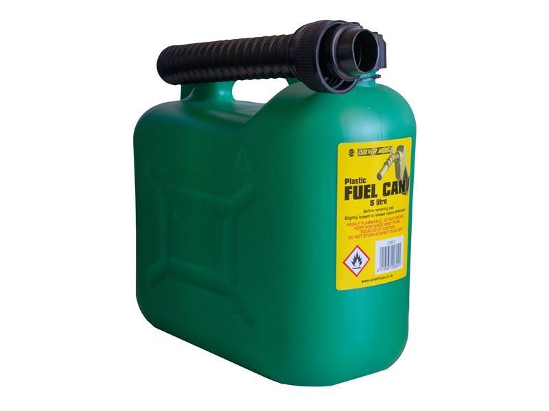 Unleaded Petrol Can & Spout Green 5 litre                                       