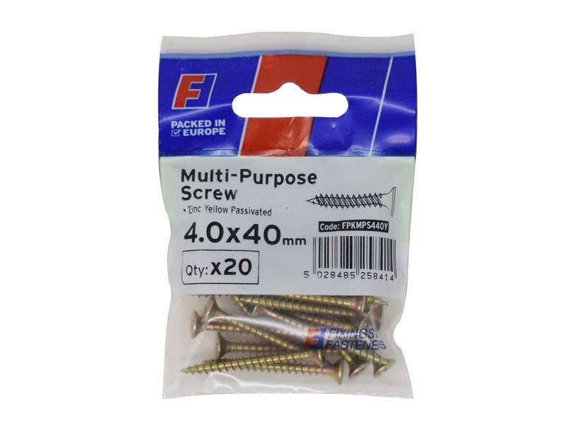 Multi-Purpose Pozi Screw CSK ST ZYP 5.0 x 90mm ForgePack 10