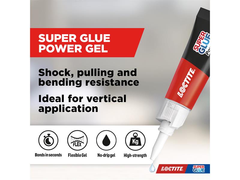 Super Glue Power Gel Tube 2 x 3g