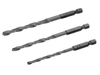 HSS Drill Bit Hex Shank Bit Set, 3 Piece                                        