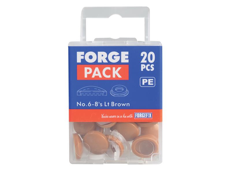 Domed Cover Cap Light Brown No. 6-8 ForgePack 20                                
