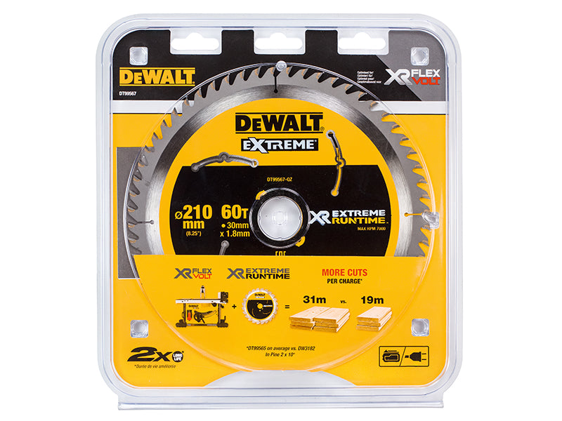 XR FlexVolt Table Saw Blade 210 x 30mm x 60T                                    
