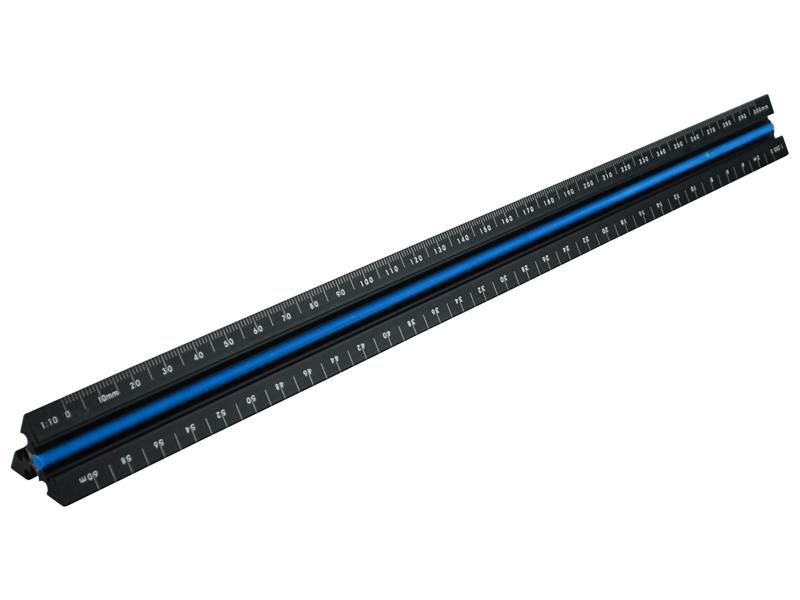 Prestige Tri-Scale Architect Rule Black Aluminium 300mm                         