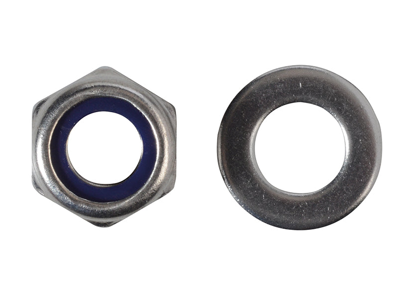 Nyloc Nuts & Washers A2 Stainless Steel M10 ForgePack 8                         