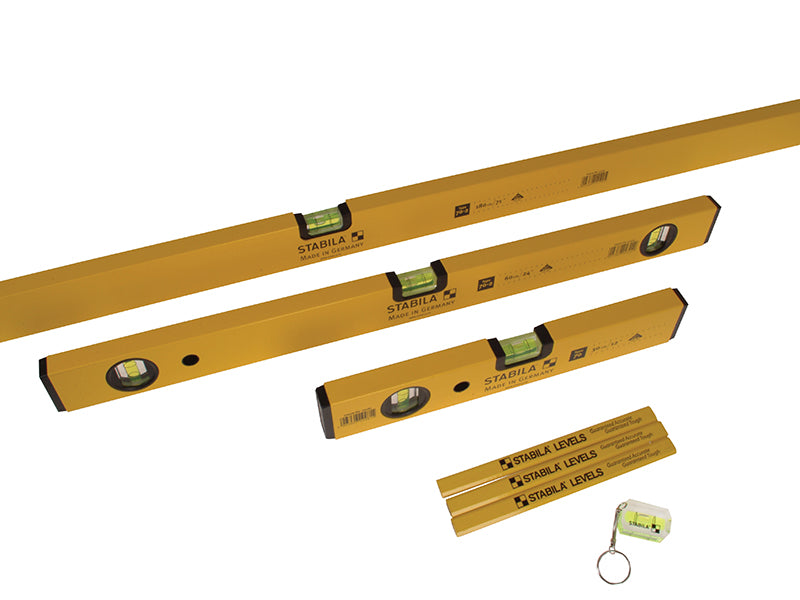 70-2 Double Plumb Spirit Level Pack 60cm, 120cm & 180cm