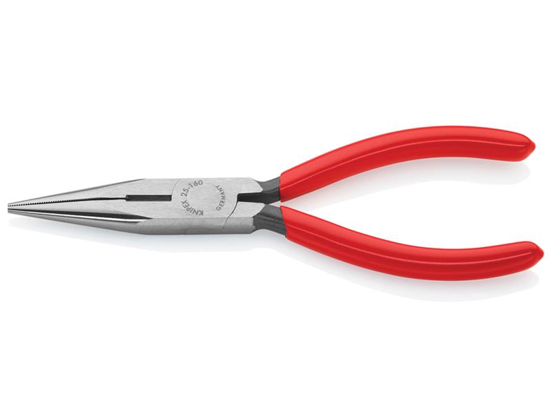 25 01 160 Snipe Nose Side Cutting Pliers  Plastic Coated Grip 160mm             