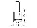 C116 x 1/4 TCT 90° Bearing Guided Trimmer Cutter 12.7 x 25.4mm