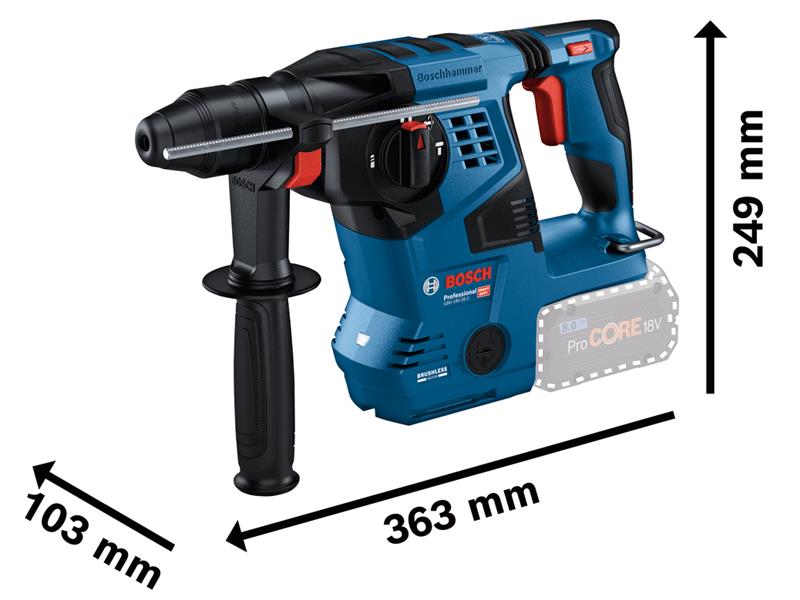 GBH 18V-28 C Pro BITURBO SDS-Plus Rotary Hammer 18V Bare Unit                   