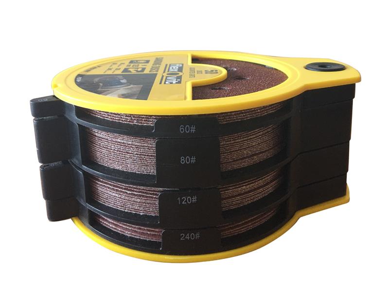 Hook & Loop Sanding Disc 125mm Assorted (Dispenser 50)                          