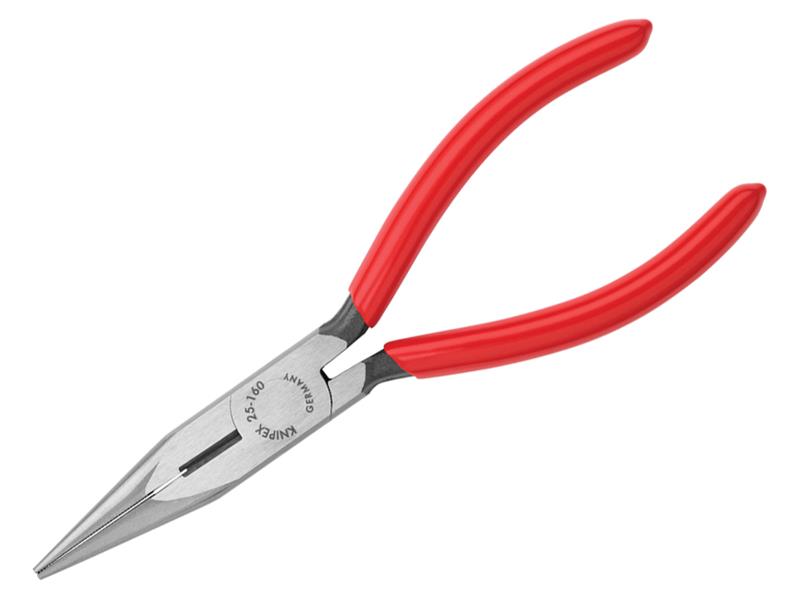 25 01 160 Snipe Nose Side Cutting Pliers  Plastic Coated Grip 160mm             