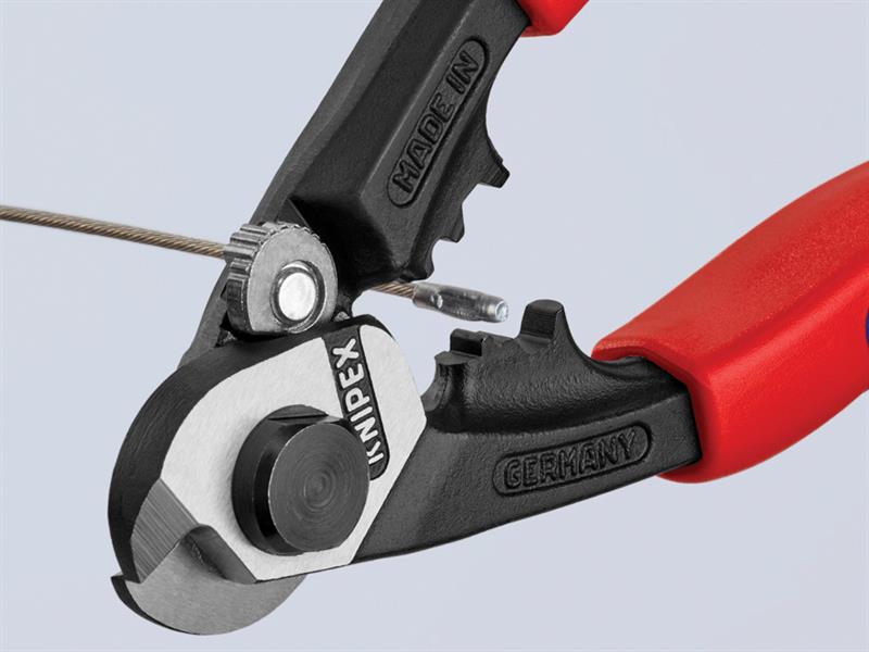 95 62 190 Wire Rope/Bowden Cable Cutters Multi-Component Grip 190mm             