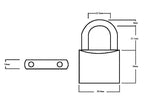 LN60 Lion Range Brass Padlock 60mm