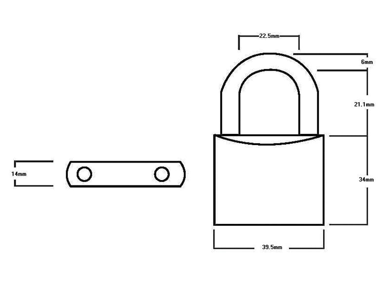 LN60 Lion Range Brass Padlock 60mm