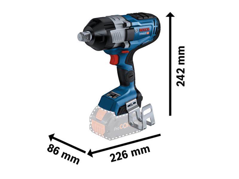 GDS 18V-1600 HC BITURBO Impact Wrench 18V 2 x 8.0Ah ProCORE18V Li-ion           