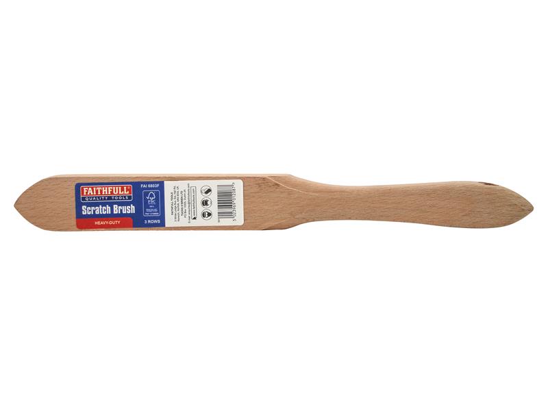 Heavy-Duty Scratch Brush, Three Row                                             