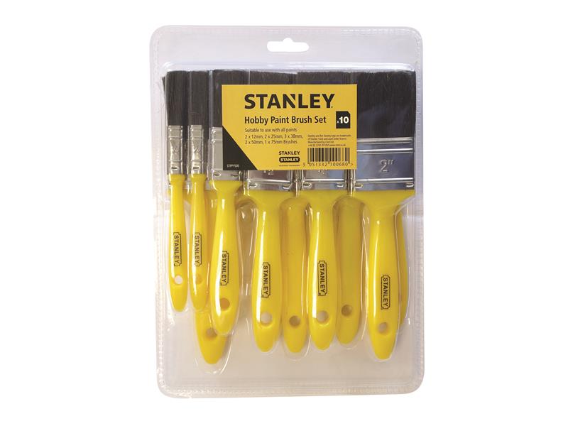 Hobby Paint Brush Set, 10 Piece