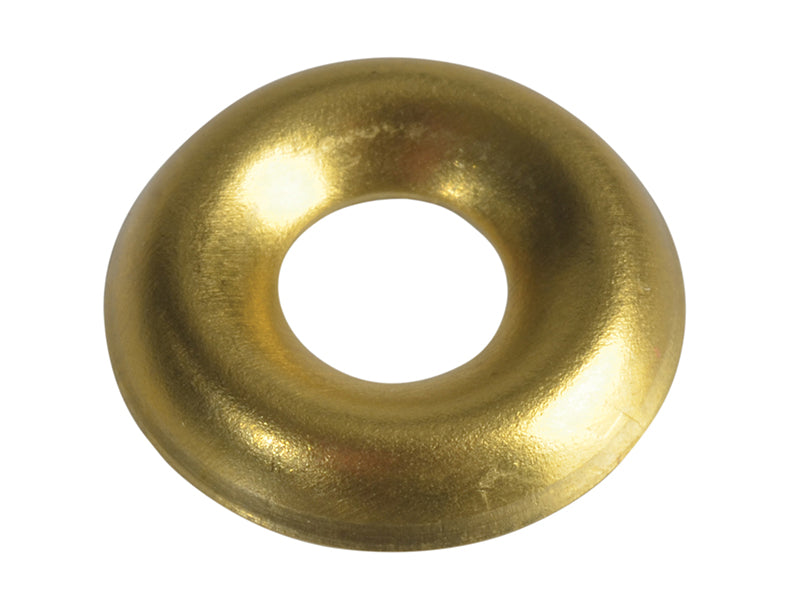 Screw Cup Washers Solid Brass Polished No.6 Bag 200                             