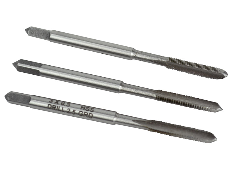 HSS Straight Flute Tap Set M8 x 1.25, 3 Piece