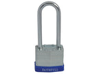 Laminated Steel Padlock 40mm Long Shackle 3 Keys                                
