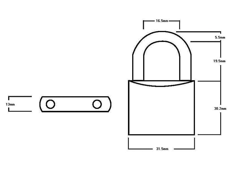 LN60 Lion Range Brass Padlock 60mm