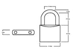 LN60 Lion Range Brass Padlock 60mm