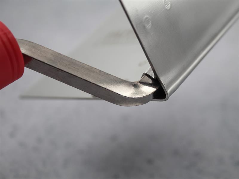 Internal Corner Trowel Stainless Steel Soft Grip Handle 4 x 3 x 3in             