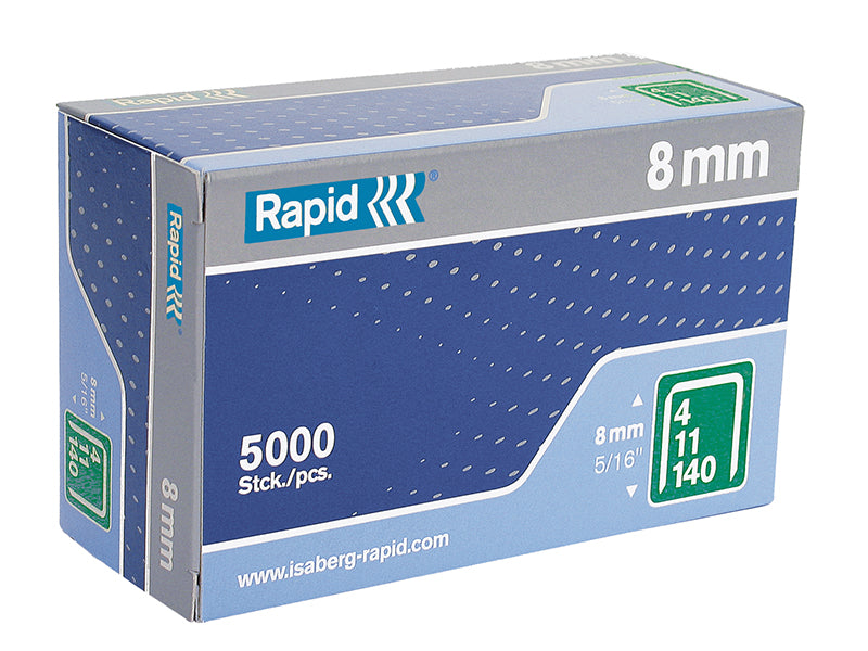140/8 8mm Galvanised Staples (Poly Pack 5000)