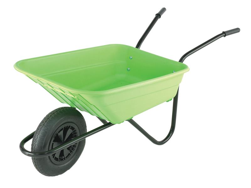 90L Pink Polypropylene Wheelbarrow - Puncture Proof