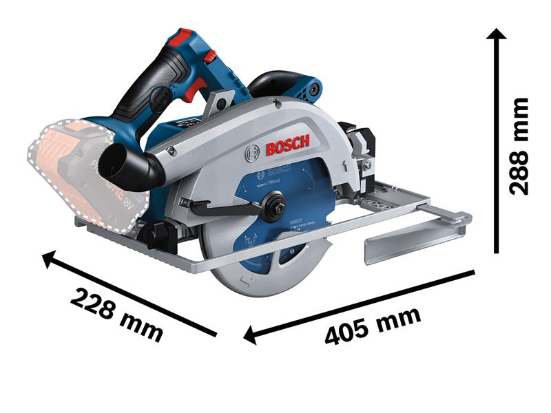 GKS 18V-68 GC Pro BITURBO Circular Saw 18V 2 x 8.0Ah ProCORE18V Li-ion          
