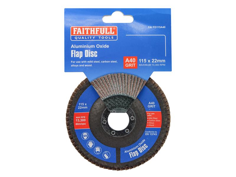 Aluminium Oxide Flap Disc 125 x 22mm Mixed Grit (3 Pack)