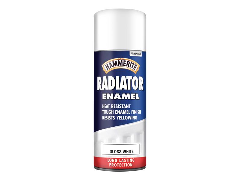 Radiator Enamel Aerosol Satin White 400ml
